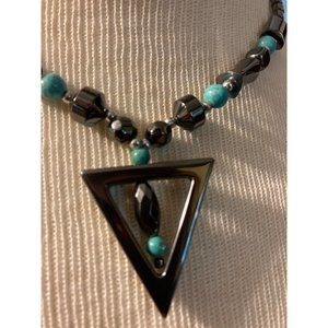 Handcrafted Moroccan Beaded Pendant Necklace